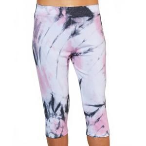 NEW FRENCH KYSS marble wash capri pants in peri